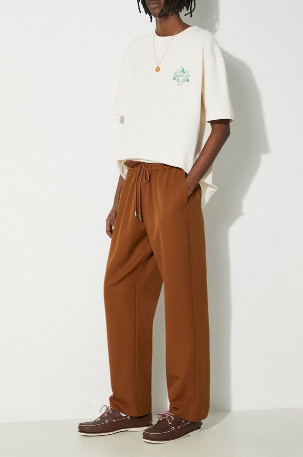 Drôle de Monsieur Hlače s primjesom vune Drôle de Monsieur Le Pantalon Droit boja: smeđa, ravni kroj, D-BP152-PL127-WHY