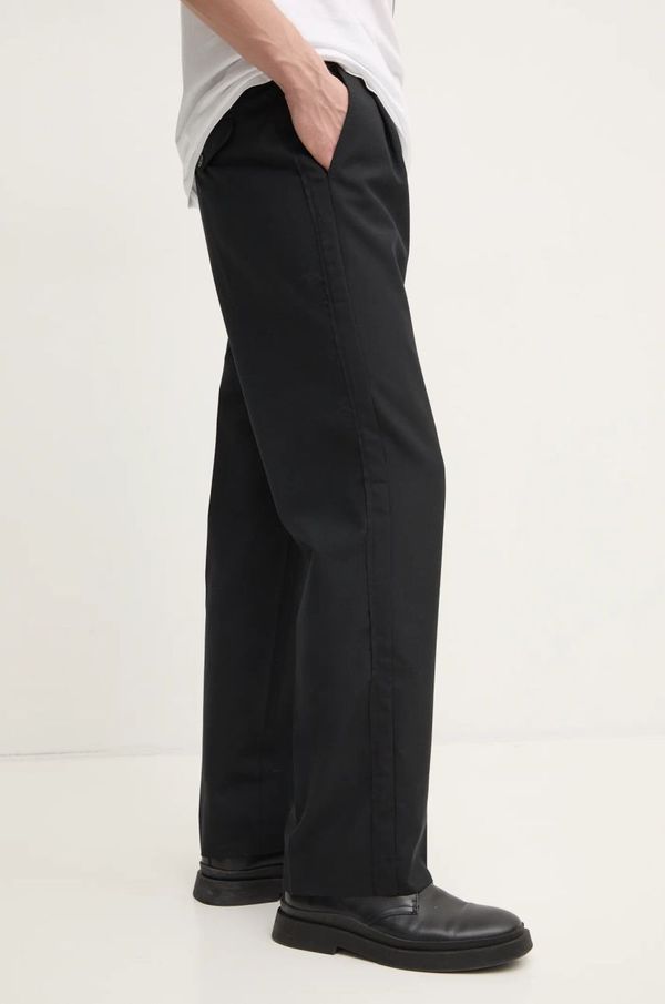 Zadig&Voltaire Hlače s primjesom vune ZADIG&VOLTAIRE boja: crna, ravni kroj, WMPA00198