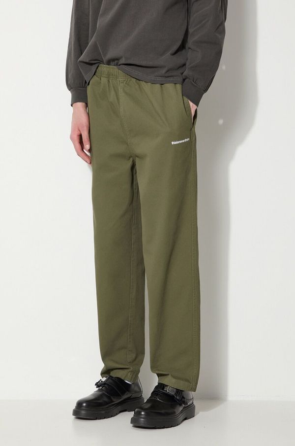 thisisneverthat Hlače thisisneverthat Easy Pant za muškarce, boja: zelena, chinos kroj, TN240WPACP01