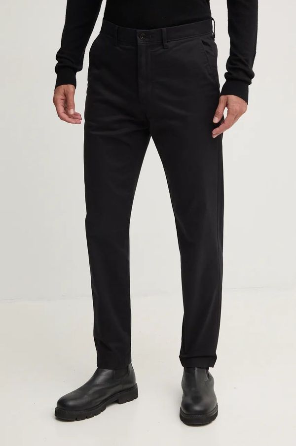 Tommy Hilfiger Hlače Tommy Hilfiger za muškarce, boja: crna, ravni kroj, MW0MW36708