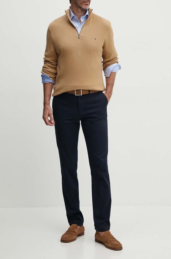Tommy Hilfiger Hlače Tommy Hilfiger za muškarce, boja: tamno plava, ravni kroj, MW0MW28884