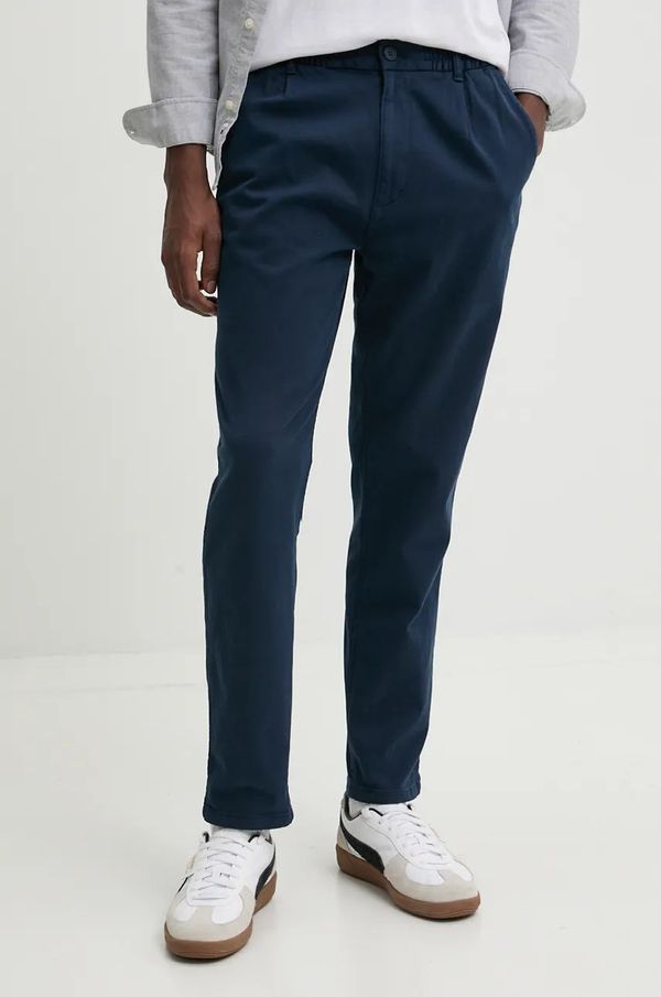 Tommy Jeans Hlače Tommy Jeans za muškarce, boja: tamno plava, uski kroj, DM0DM20693