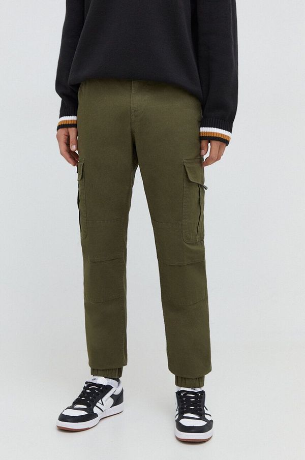 Tommy Jeans Hlače Tommy Jeans za muškarce, boja: zelena, DM0DM18342