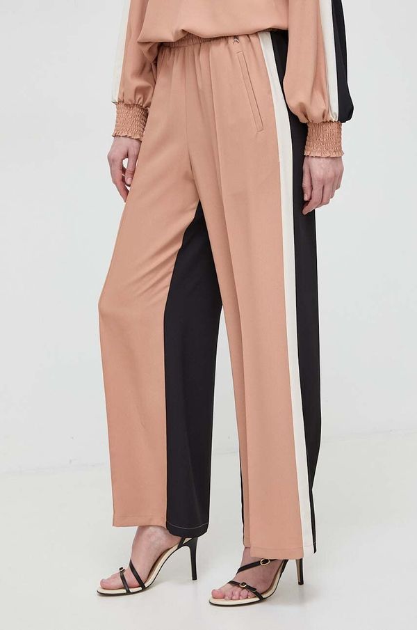 Twinset Hlače Twinset za žene, široke, visoki struk