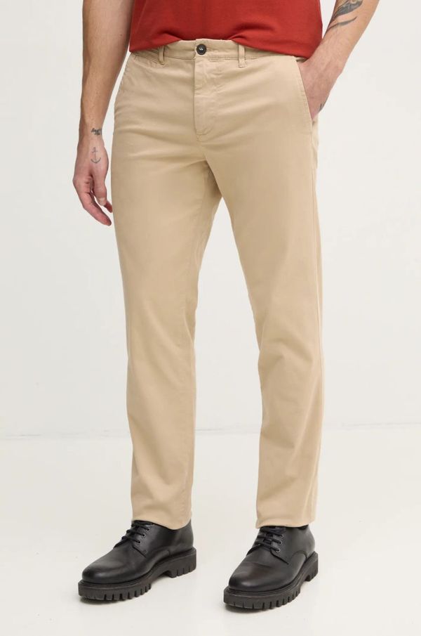 United Colors of Benetton Hlače United Colors of Benetton za muškarce, boja: bež, chinos kroj, 4DKH55I18