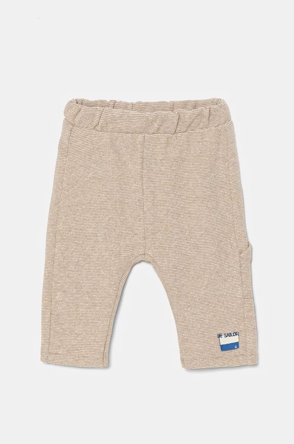 United Colors of Benetton Hlače za bebe United Colors of Benetton boja: bež, bez uzorka, 38KHAF01W