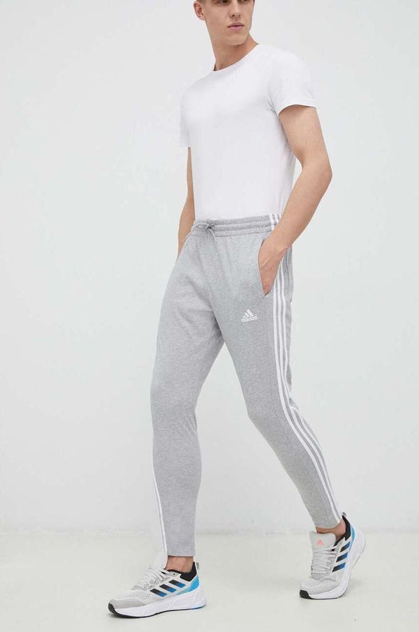 adidas Hlače za trening adidas Essentials boja: siva, melanž