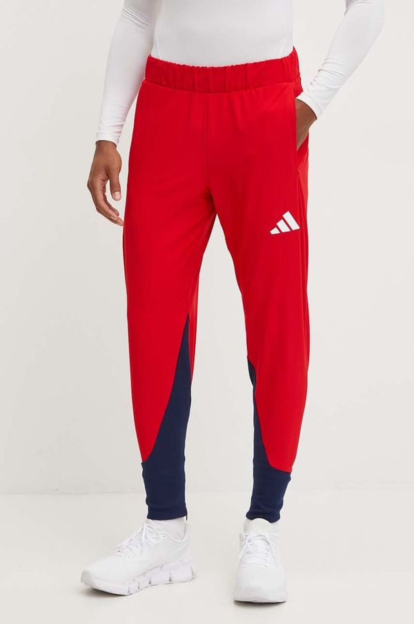 adidas Performance Hlače za trening adidas Performance Olympic boja: crvena, s uzorkom, JF6673