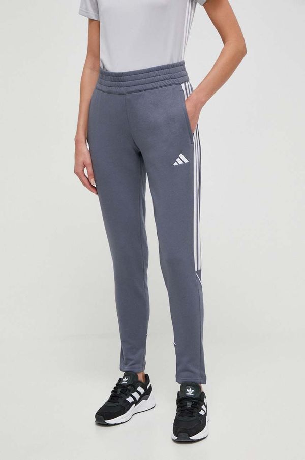 adidas Performance Hlače za trening adidas Performance Tiro 23 boja: siva, s aplikacijom
