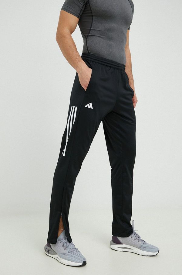 adidas Performance Hlače za trening adidas Performance za muškarce, boja: crna, s tiskom