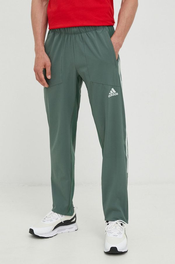 adidas Performance Hlače za trening adidas Performance za muškarce, boja: zelena, s tiskom