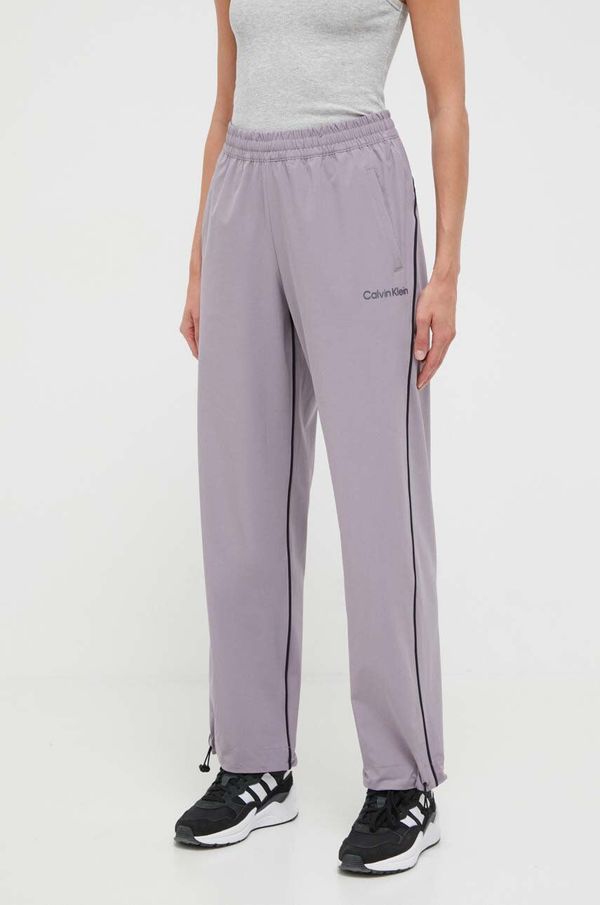 Calvin Klein Performance Hlače za trening Calvin Klein Performance boja: ljubičasta, bez uzorka