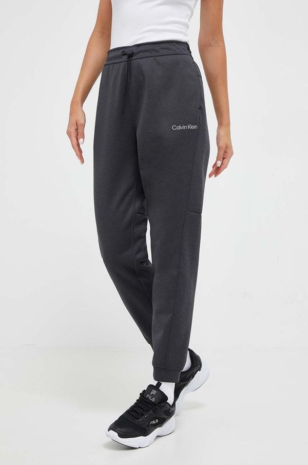 Calvin Klein Performance Hlače za trening Calvin Klein Performance boja: siva, melanž