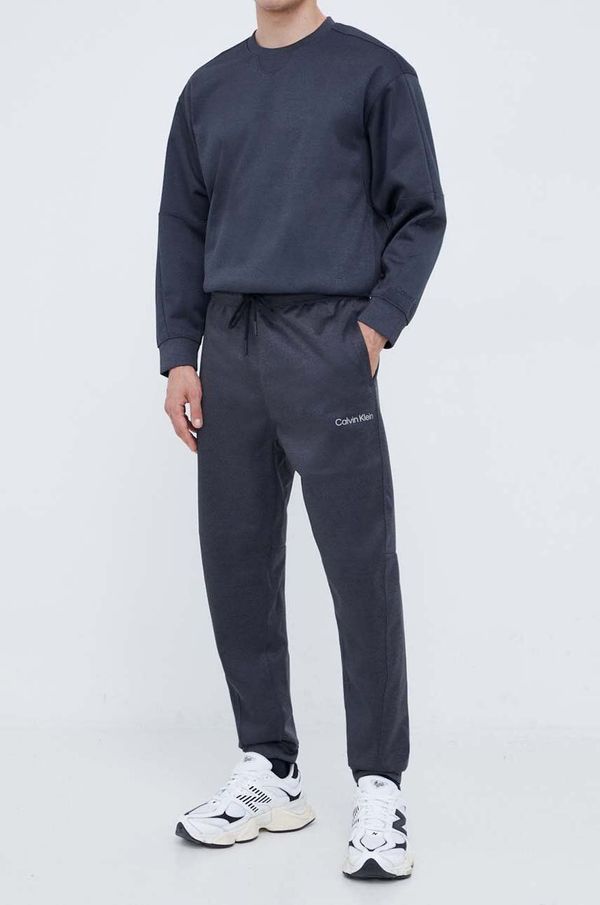 Calvin Klein Performance Hlače za trening Calvin Klein Performance boja: siva, melanž