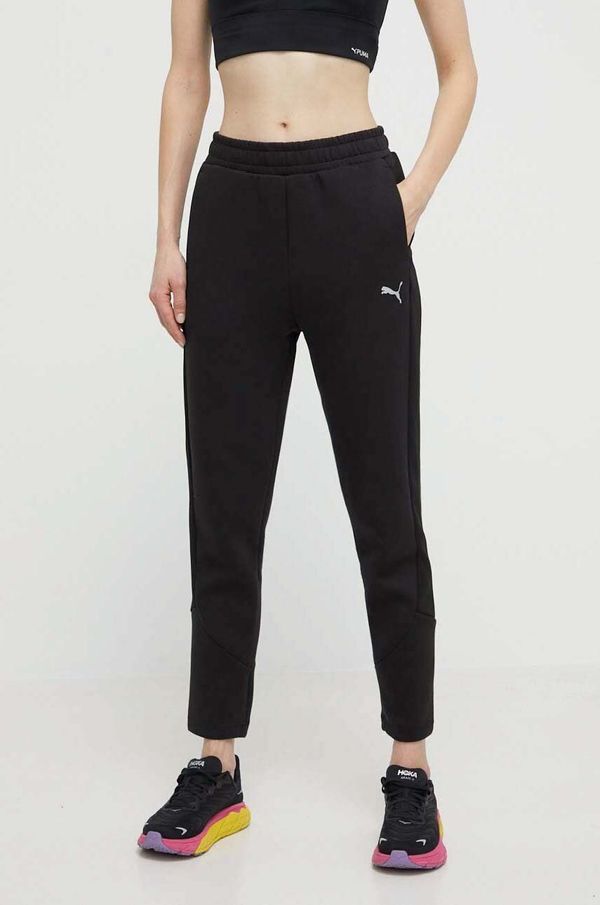 Puma Hlače za trening Puma Evostripe boja: crna, bez uzorka, 677880