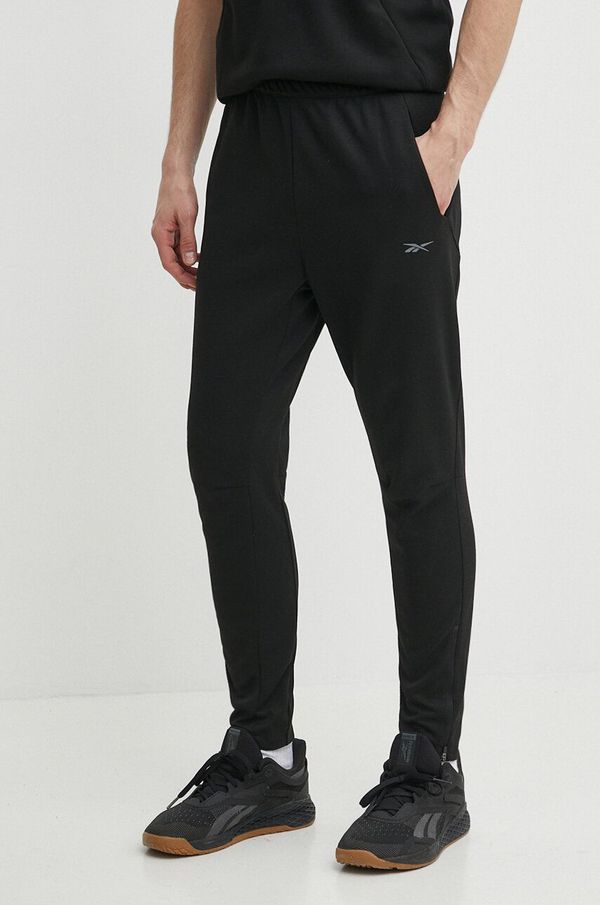 Reebok Hlače za trening Reebok Strength boja: crna, bez uzorka, 100075596