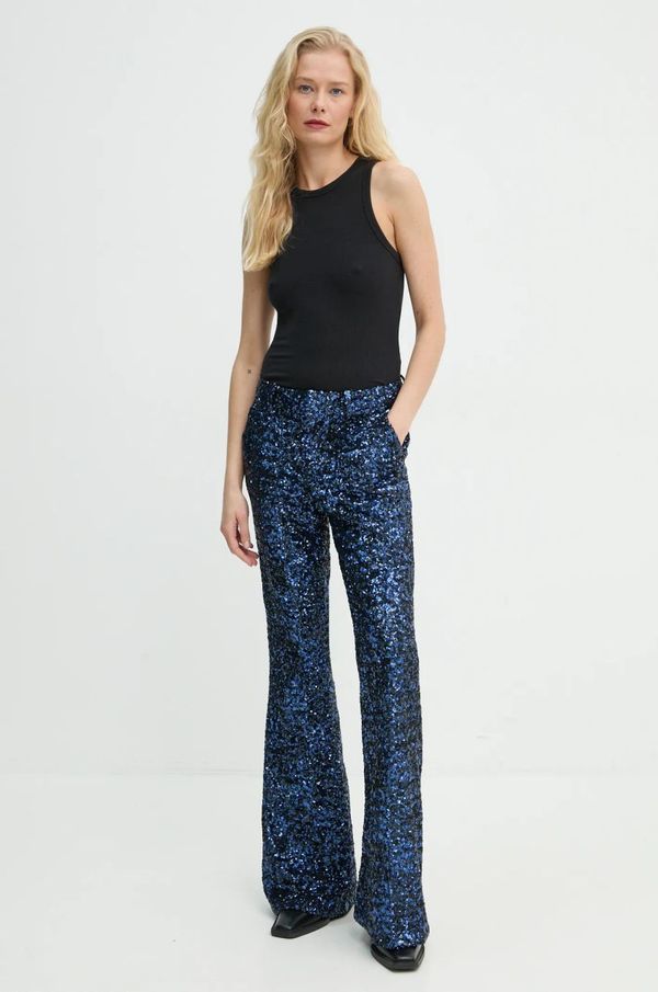 Zadig&Voltaire Hlače ZADIG&VOLTAIRE za žene, boja: crna, trapez, visoki struk, WWPA00808