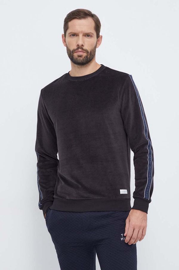 Tommy Hilfiger Homewear dukserica Tommy Hilfiger boja: crna, s aplikacijom