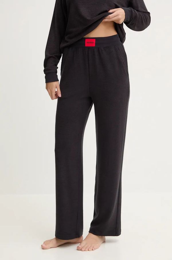 Hugo Homewear hlače HUGO boja: crna, bez uzorka, 50523406