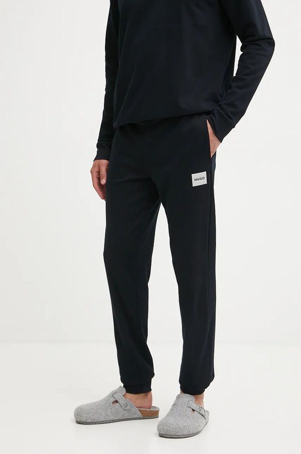Hugo Homewear hlače HUGO boja: crna, bez uzorka, 50524780
