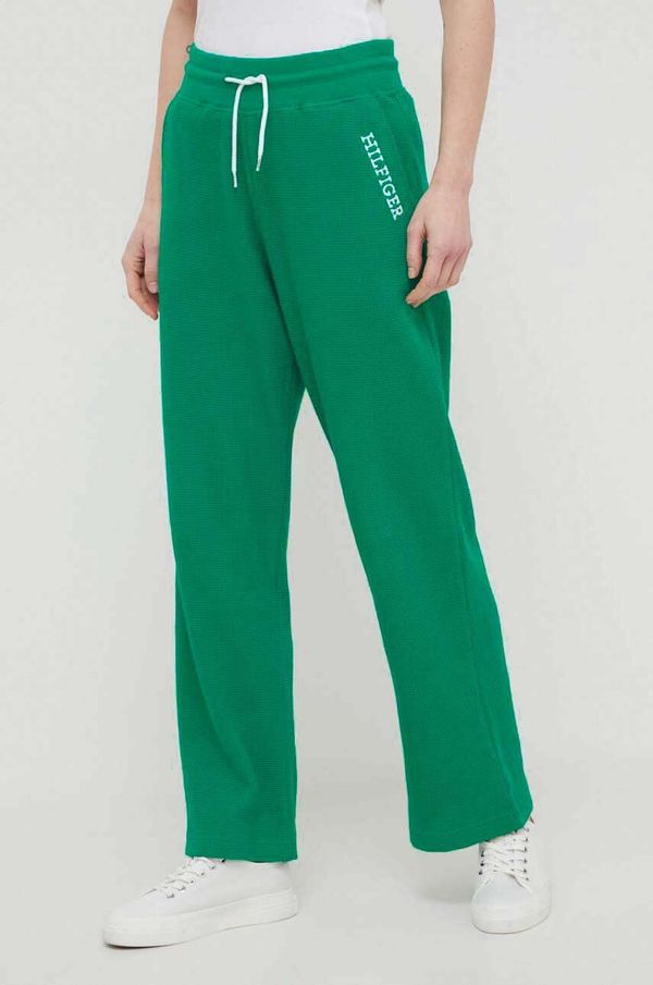 Tommy Hilfiger Homewear hlače Tommy Hilfiger boja: zelena, s aplikacijom