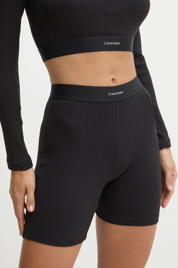 Calvin Klein Underwear Homewear kratke hlače Calvin Klein Underwear boja: crna, bez uzorka, visoki struk, 000QS7216E