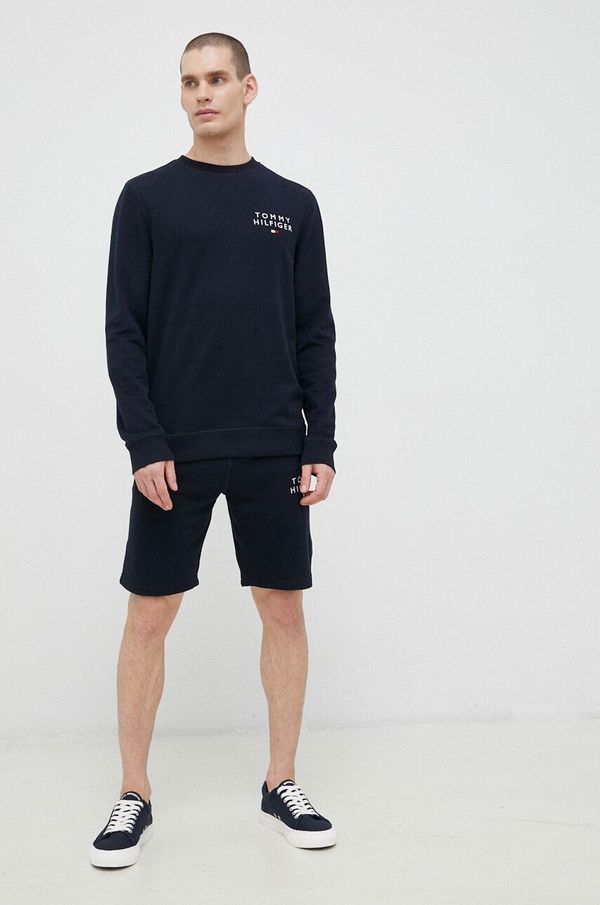 Tommy Hilfiger Homewear kratke hlače Tommy Hilfiger boja: tamno plava