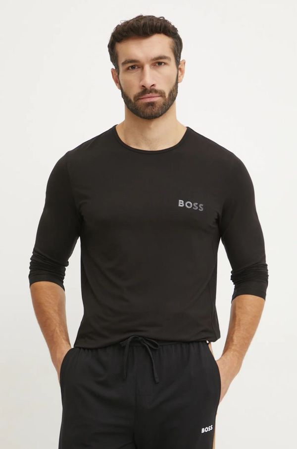 BOSS Homewear majica dugih rukava BOSS boja: crna, bez uzorka, 50483596