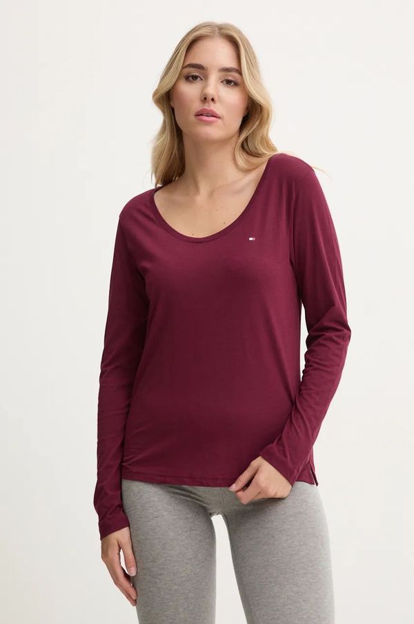 Tommy Hilfiger Homewear majica dugih rukava Tommy Hilfiger boja: bordo, UW0UW05228