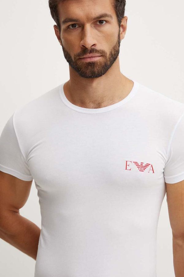 Emporio Armani Underwear Homewear majica kratkih rukava Emporio Armani Underwear 2-pack boja: bijela, s tiskom, 111670 4F715