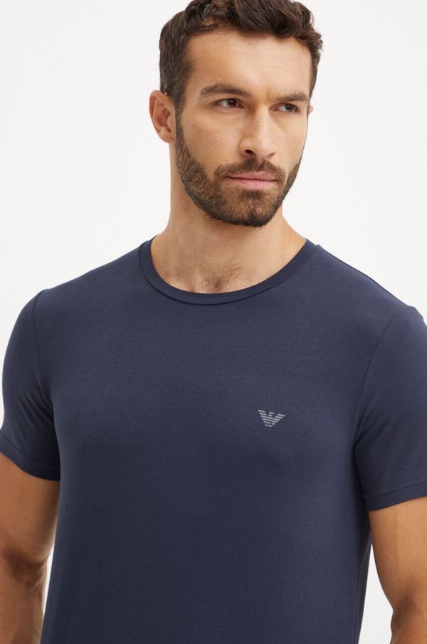 Emporio Armani Underwear Homewear majica kratkih rukava Emporio Armani Underwear 2-pack boja: tamno plava, bez uzorka, 111267 4F720