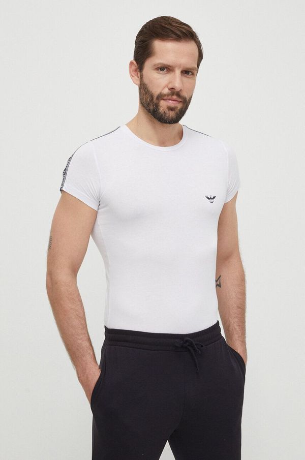 Emporio Armani Underwear Homewear majica kratkih rukava Emporio Armani Underwear boja: bijela, s aplikacijom, 111035 4R523