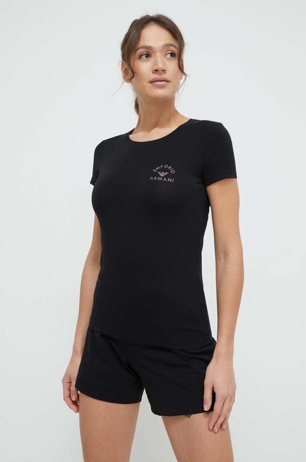 Emporio Armani Underwear Homewear majica kratkih rukava Emporio Armani Underwear boja: crna