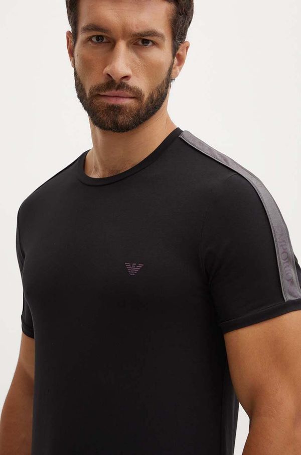 Emporio Armani Underwear Homewear majica kratkih rukava Emporio Armani Underwear boja: crna, s tiskom, 111890 4F717