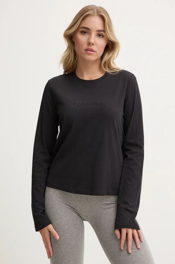 Calvin Klein Underwear Homewear pamučna majica dugih rukava Calvin Klein Underwear boja: crna, 000QS7332E