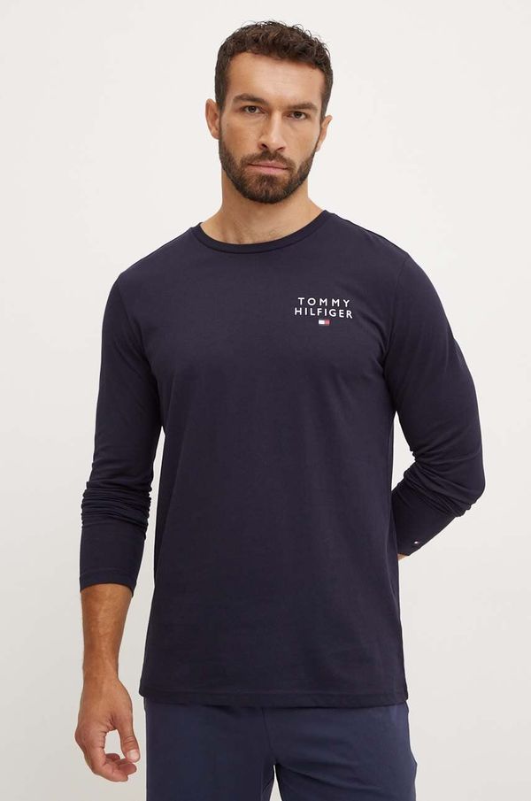 Tommy Hilfiger Homewear pamučna majica dugih rukava Tommy Hilfiger bez uzorka, UM0UM02984