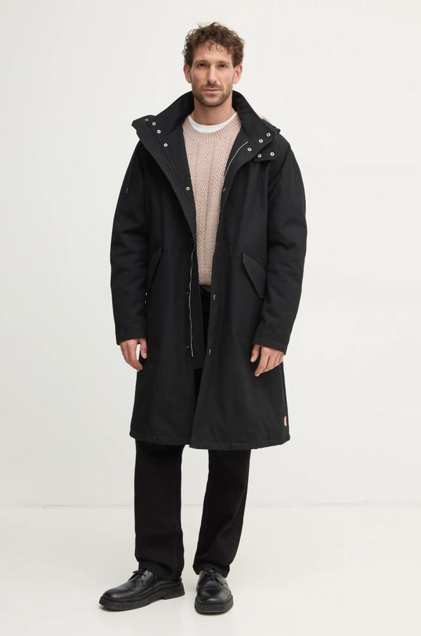 A.P.C. Jakna A.P.C. parka antonin za muškarce, boja: crna, za prijelazno razdoblje, COHCJ.M30202
