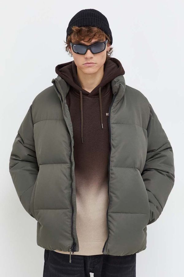 Abercrombie & Fitch Jakna Abercrombie & Fitch za muškarce, boja: zelena, za zimu, oversize