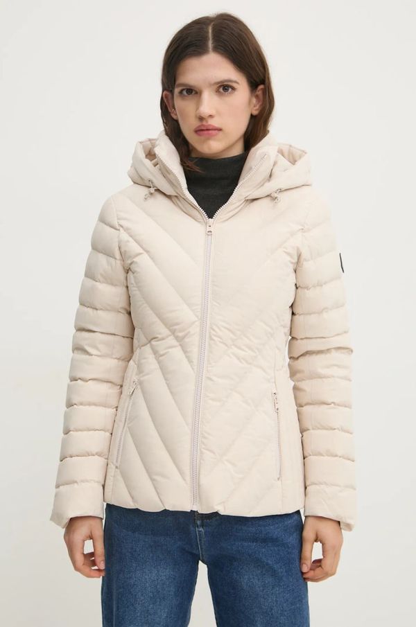 Abercrombie & Fitch Jakna Abercrombie & Fitch za žene, boja: bež, za zimu, KI144-4182