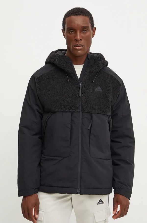 adidas Jakna adidas City Escape za muškarce, boja: crna, za zimu, oversize, IS9053