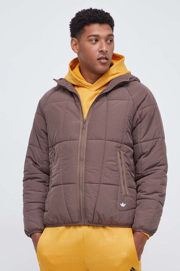 adidas Originals Jakna adidas Originals za muškarce, boja: smeđa, za zimu