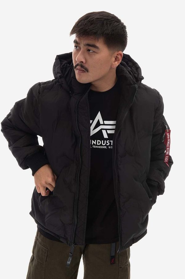 Alpha Industries Jakna Alpha Industries Logo Puffer za muškarce, boja: crna, za zimu, 108107.03-black