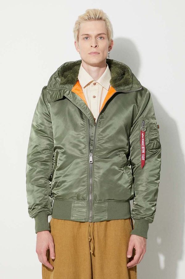 Alpha Industries Jakna Alpha Industries MA-1 za muškarce, boja: zelena, za zimu