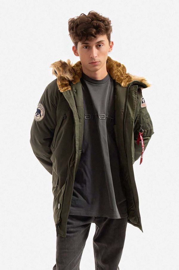 Alpha Industries Jakna Alpha Industries Polar Jacket za muškarce, boja: zelena, za zimu, 123144.257-green