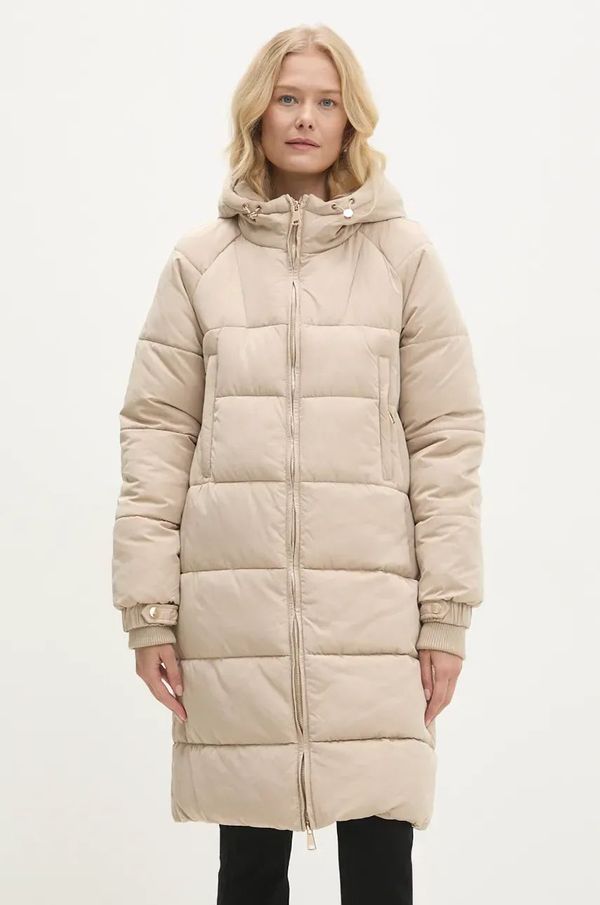 Answear Lab Jakna Answear Lab za žene, boja: bež, za prijelazno razdoblje, oversize