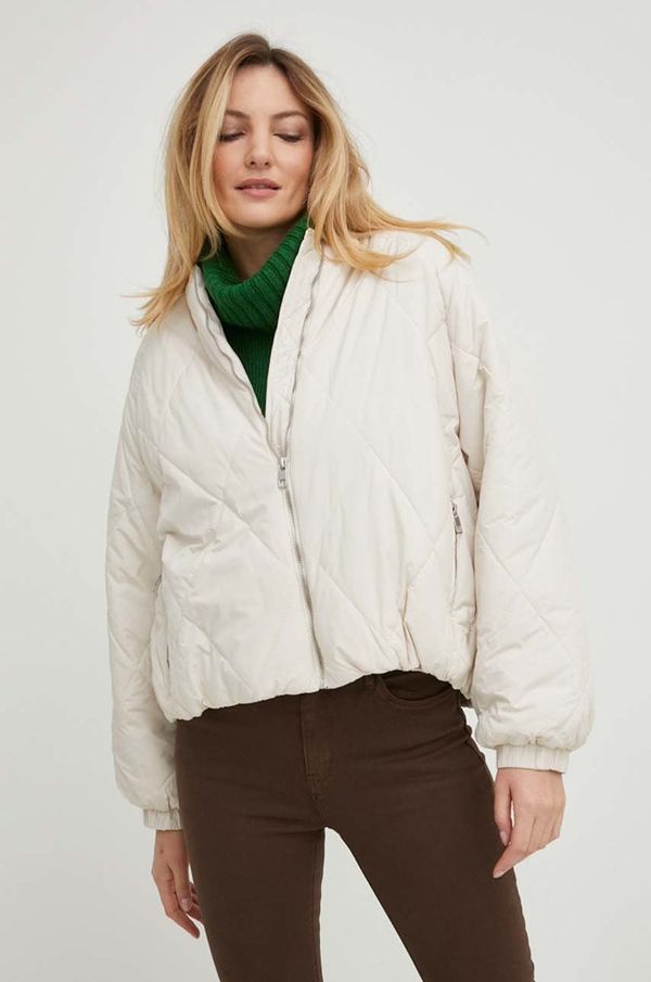 Answear Lab Jakna Answear Lab za žene, boja: bež, za prijelazno razdoblje, oversize