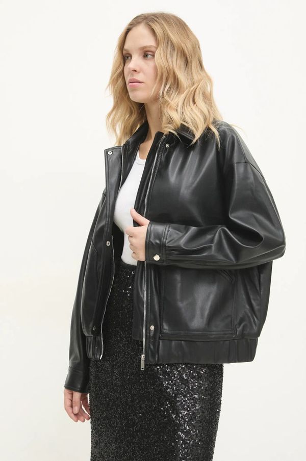 Answear Lab Jakna Answear Lab za žene, boja: crna, za prijelazno razdoblje, oversize