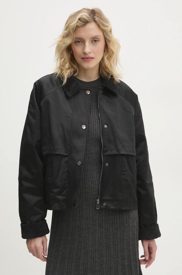Answear Lab Jakna Answear Lab za žene, boja: crna, za prijelazno razdoblje, oversize