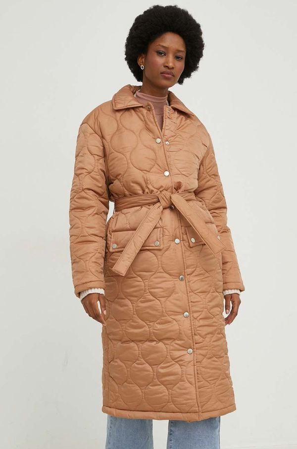 Answear Lab Jakna Answear Lab za žene, boja: smeđa, za prijelazno razdoblje, oversize