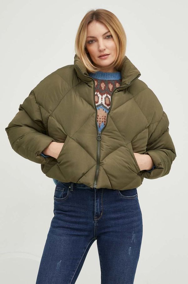 Answear Lab Jakna Answear Lab za žene, boja: zelena, za zimu, oversize